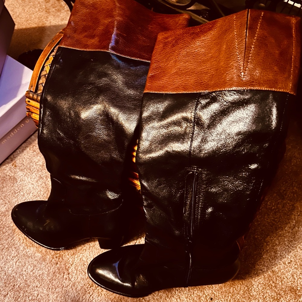 Faux Leather Boots